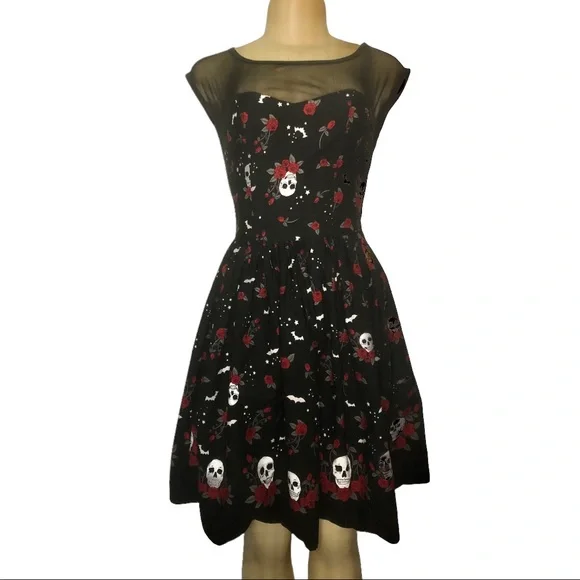 fitted lace wedding dress Vintage Skull Dress